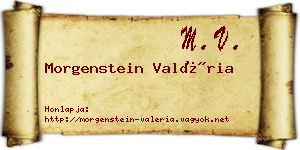 Morgenstein Valéria névjegykártya